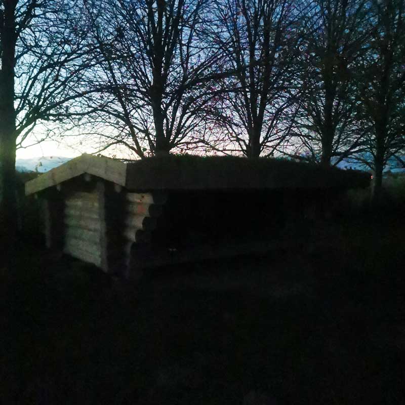 Shelter ved Fugledegård (Tissø Vikingecenter)