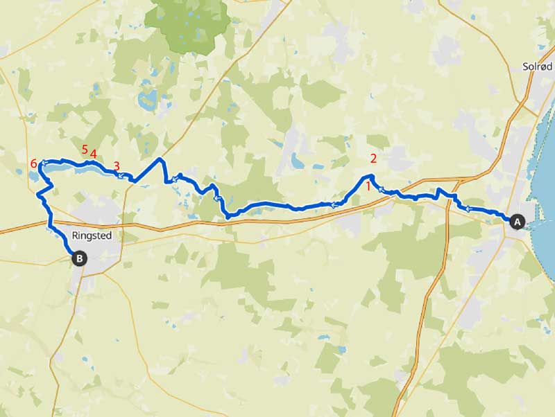 Overnatningsmuligheder langs Køge Å Stien og Ringsted Oplevelsessti