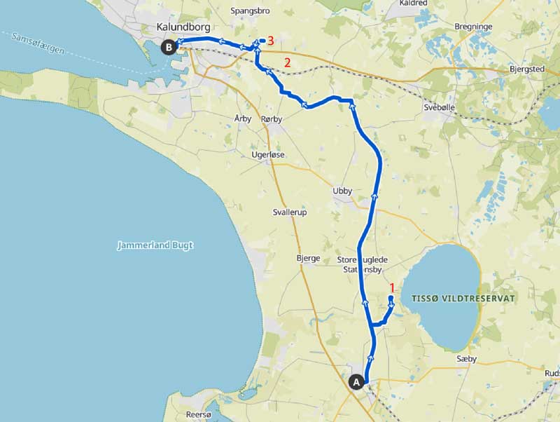 Overnatningsmuligheder langs Værslevstien
