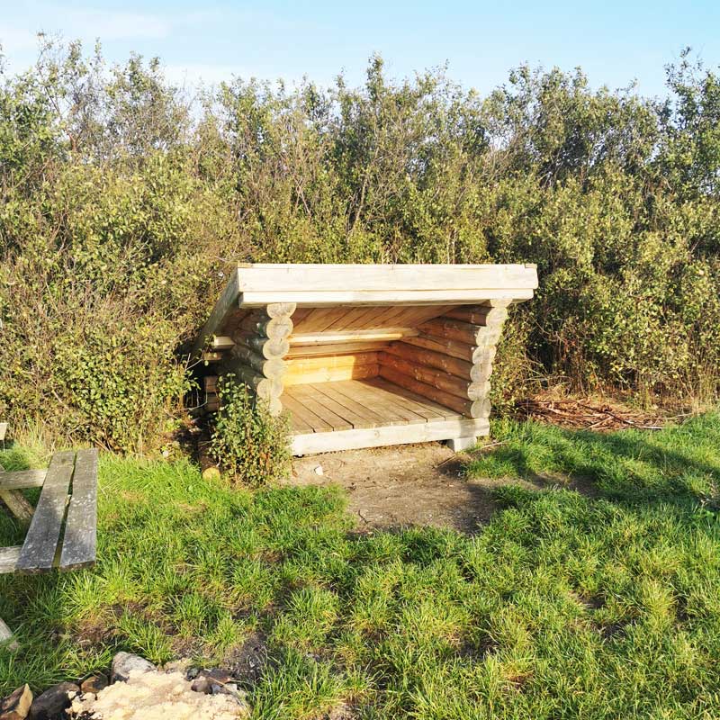 Shelter på St. Havelse Strand