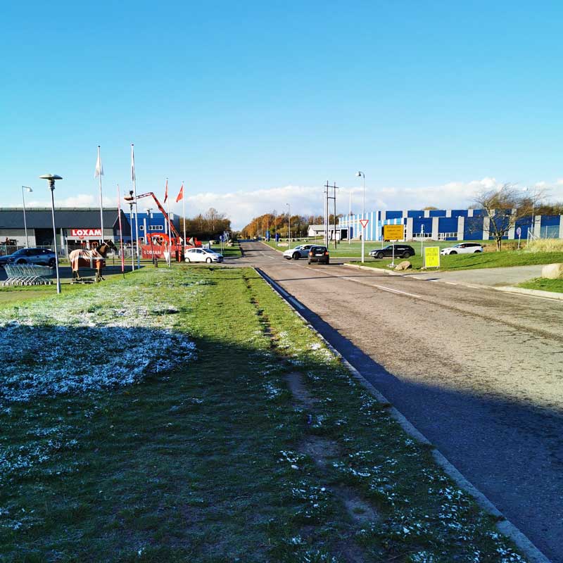 Værslevstien igennem industrikvarteret i Kalundborg