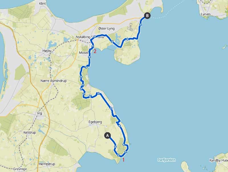 Drikkevand langs Fjordstiens etape 8 mellem Kongsøre Skov og Rørvig