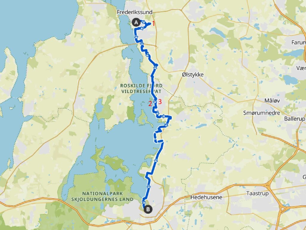 Drikkevand langs Fjordstiens etape 2 mellem Frederikssund og Roskilde